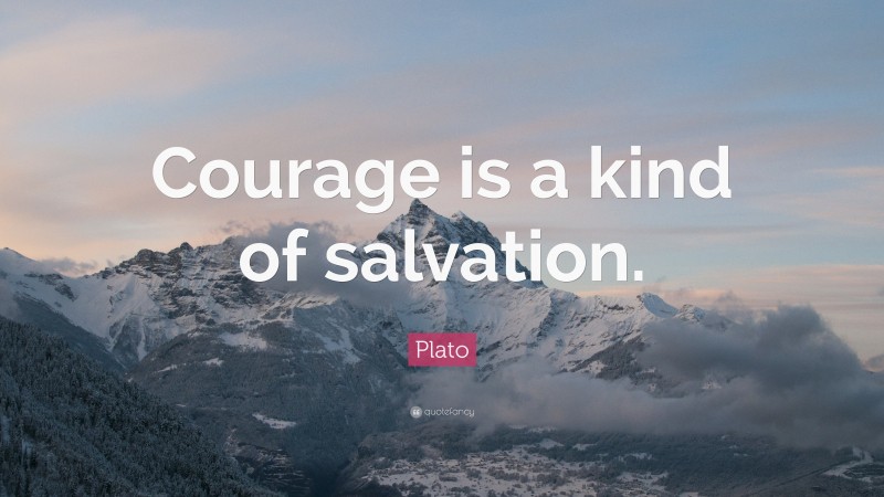 Plato Quote: “Courage is a kind of salvation.”