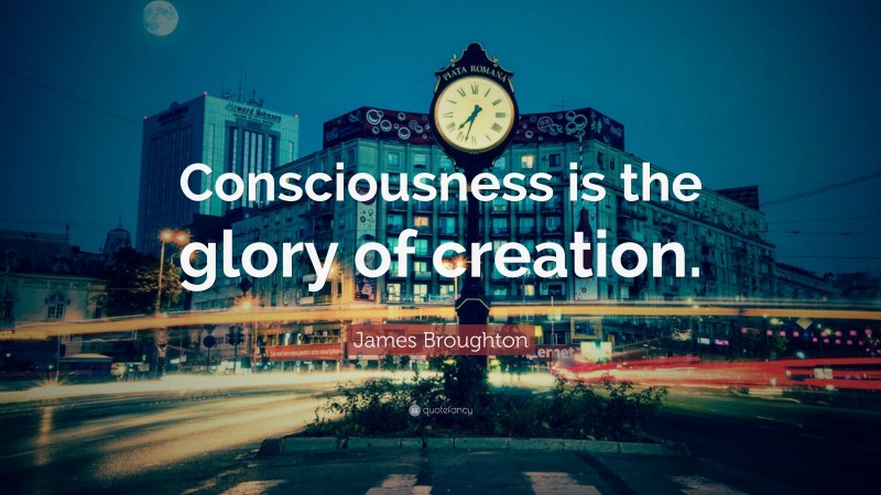 James Broughton Quote: “Consciousness is the glory of creation.”