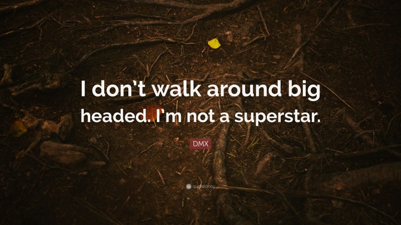 DMX Quote: “I don’t walk around big headed. I’m not a superstar.”