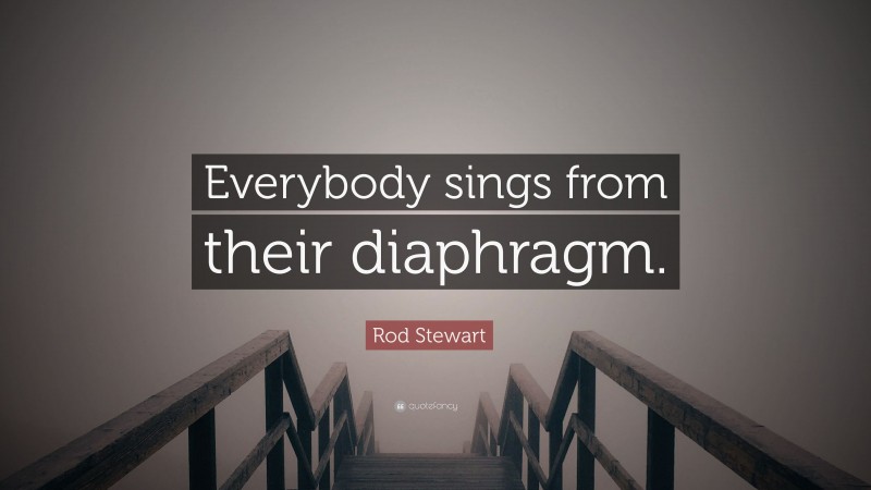 Rod Stewart Quote: “Everybody sings from their diaphragm.”
