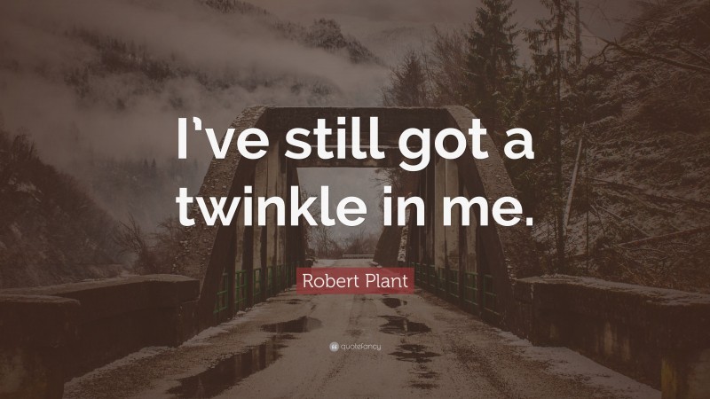 Robert Plant Quote: “I’ve still got a twinkle in me.”
