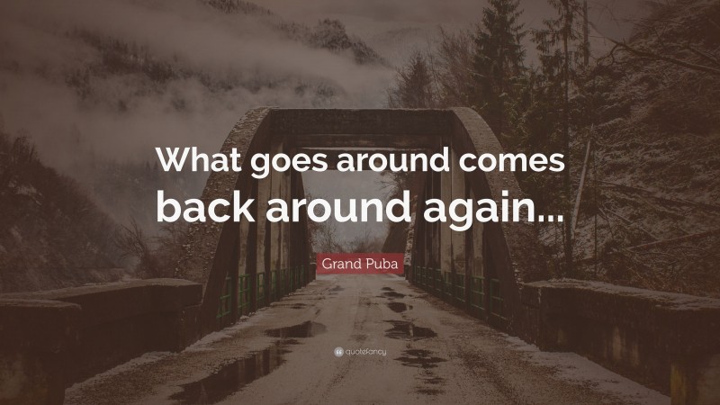 Grand Puba Quote: “What goes around comes back around again...”