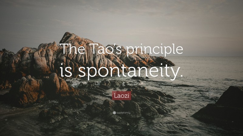 Laozi Quote: “The Tao’s principle is spontaneity.”