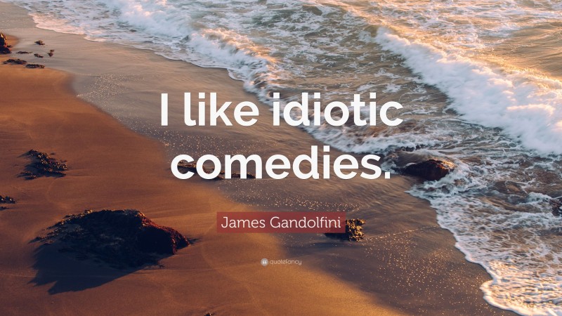 James Gandolfini Quote: “I like idiotic comedies.”
