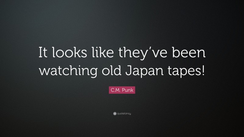 C.M. Punk Quote: “It looks like they’ve been watching old Japan tapes!”