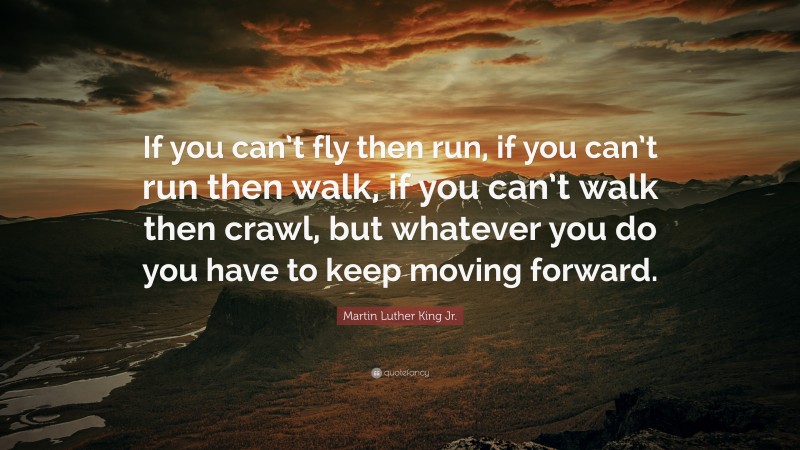 Martin Luther King Jr. Quote: “If you can’t fly then run, if you can’t ...