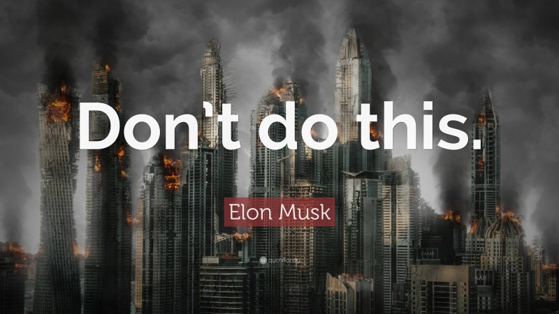 Elon Musk Quote: “Don’t do this.”