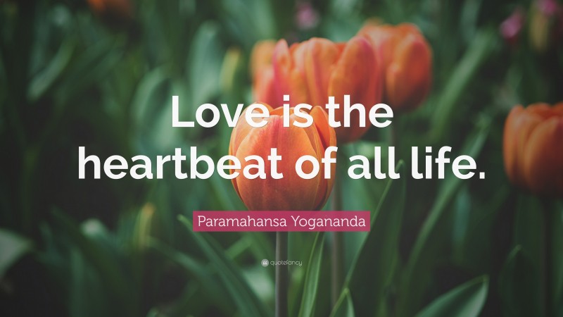 Paramahansa Yogananda Quote: “Love is the heartbeat of all life.”