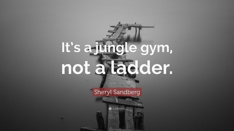 Sheryl Sandberg Quote: “It’s a jungle gym, not a ladder.”