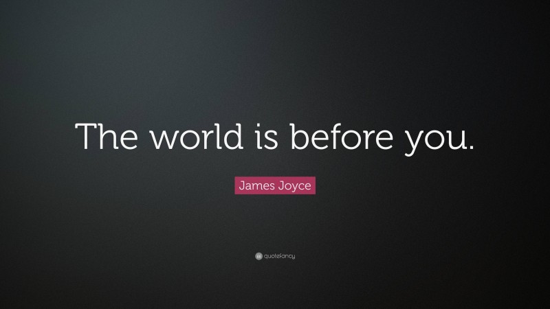 James Joyce Quote: “The world is before you.”