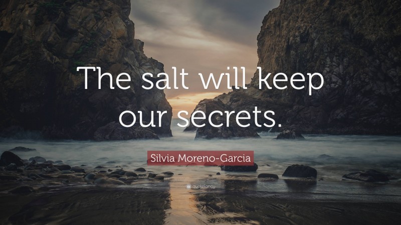 Silvia Moreno-Garcia Quote: “The salt will keep our secrets.”