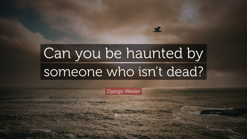 Django Wexler Quote: “Can you be haunted by someone who isn’t dead?”