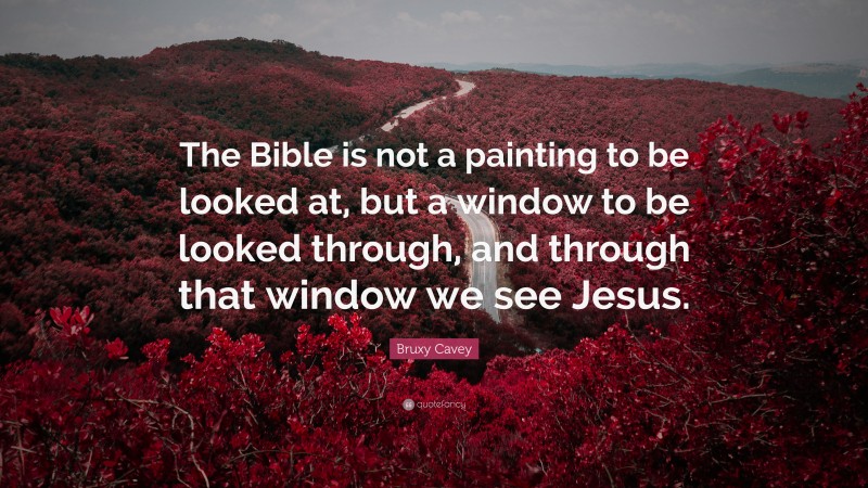 Bruxy Cavey Quote: “The Bible is not a painting to be looked at, but a window to be looked through, and through that window we see Jesus.”