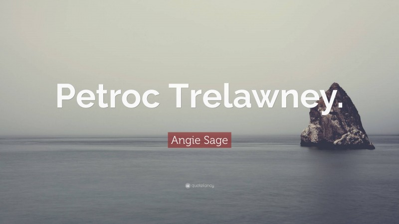 Angie Sage Quote: “Petroc Trelawney.”