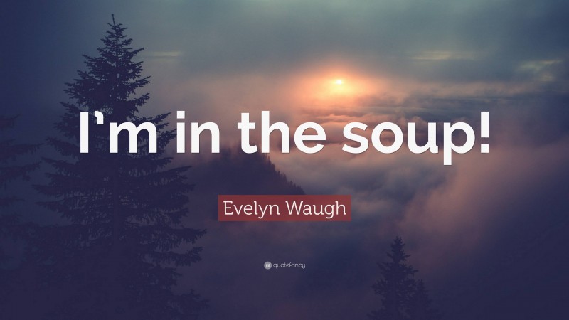 Evelyn Waugh Quote: “I’m in the soup!”