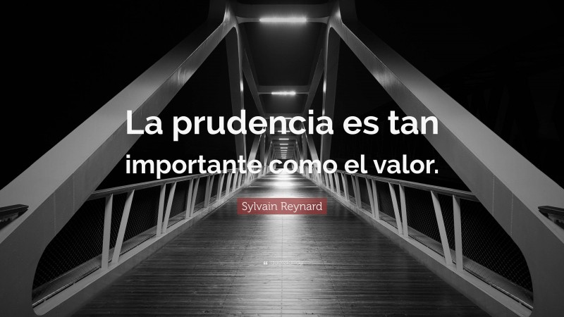 Sylvain Reynard Quote: “La prudencia es tan importante como el valor.”