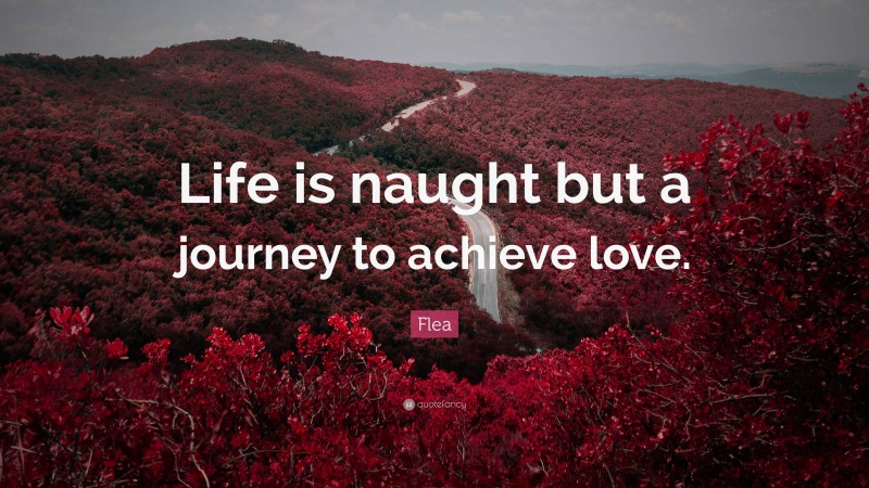 Flea Quote: “Life is naught but a journey to achieve love.”