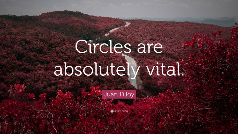Juan Filloy Quote: “Circles are absolutely vital.”