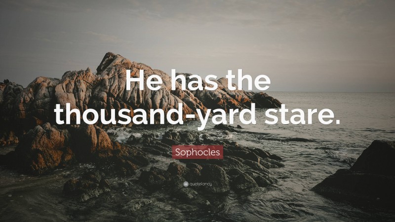Sophocles Quote: “He has the thousand-yard stare.”