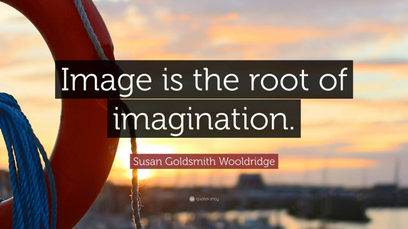 Susan Goldsmith Wooldridge Quote: “Image is the root of imagination.”