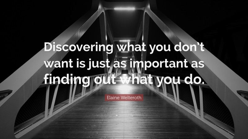Elaine Welteroth Quote: “Discovering what you don’t want is just as important as finding out what you do.”