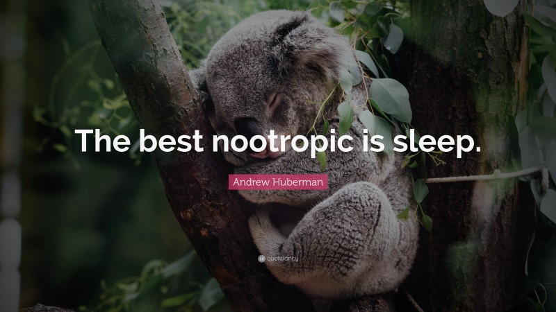 Andrew Huberman Quote: “The best nootropic is sleep.”