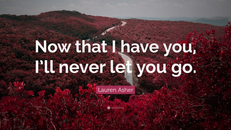 Lauren Asher Quote: “Now that I have you, I’ll never let you go.”