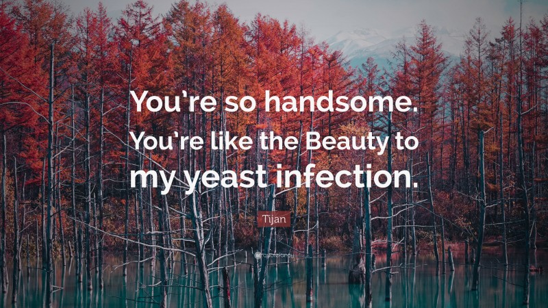 Tijan Quote: “You’re so handsome. You’re like the Beauty to my yeast infection.”
