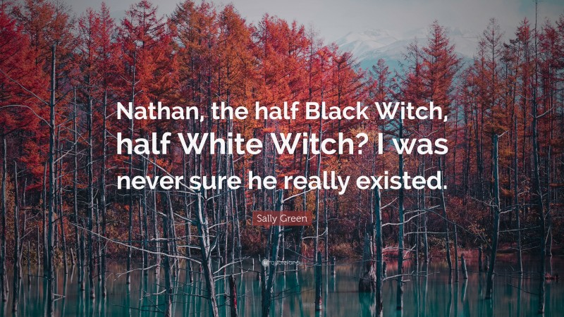 Sally Green Quote: “Nathan, the half Black Witch, half White Witch? I was never sure he really existed.”