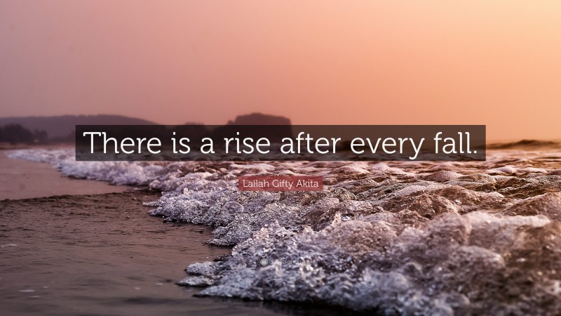 Lailah Gifty Akita Quote: “There is a rise after every fall.”