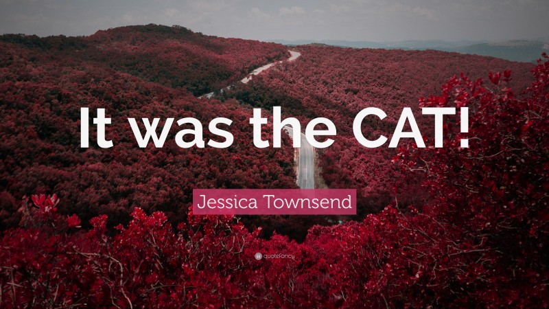 Jessica Townsend Quote: “It was the CAT!”