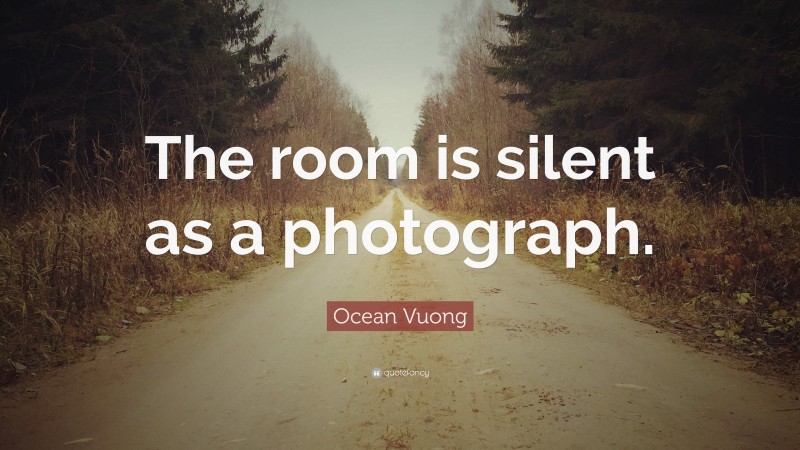 Ocean Vuong Quote: “The room is silent as a photograph.”