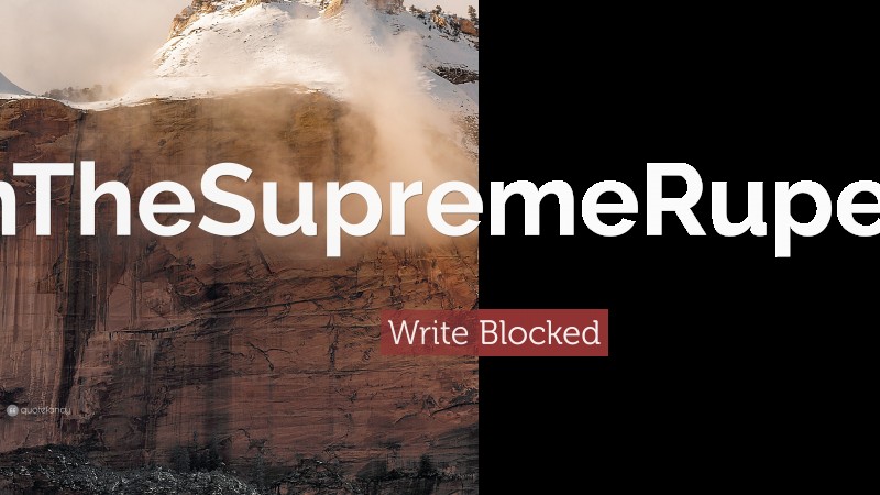 Write Blocked Quote: “BoYanTheSupremeRupertRebel.”