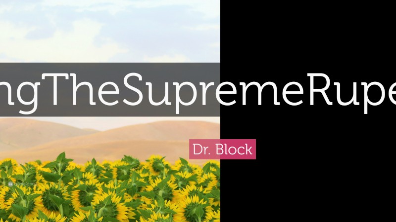 Dr. Block Quote: “BoYangTheSupremeRupertRebel.”