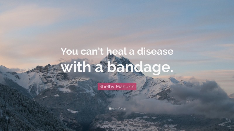 Shelby Mahurin Quote: “You can’t heal a disease with a bandage.”