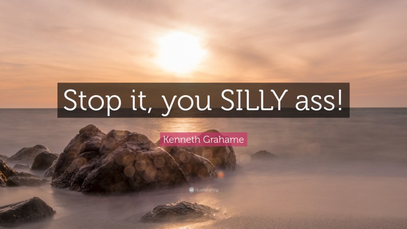 Kenneth Grahame Quote: “Stop it, you SILLY ass!”
