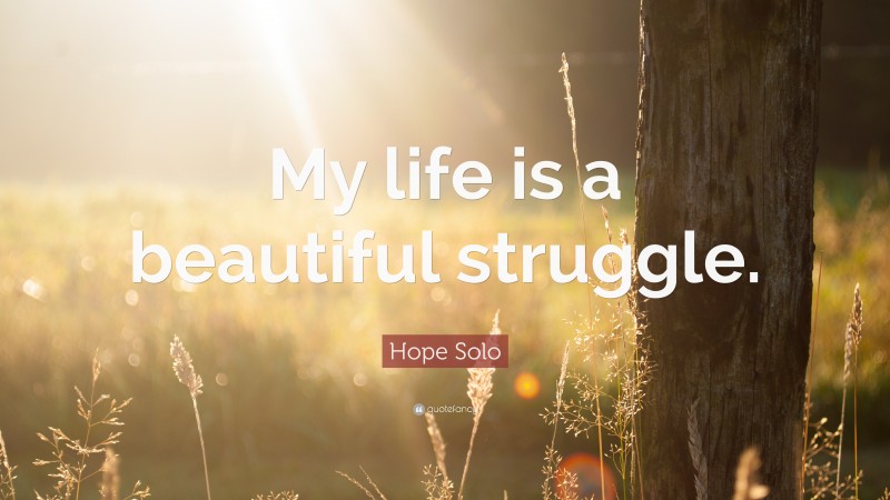 Hope Solo Quote: “My life is a beautiful struggle.”
