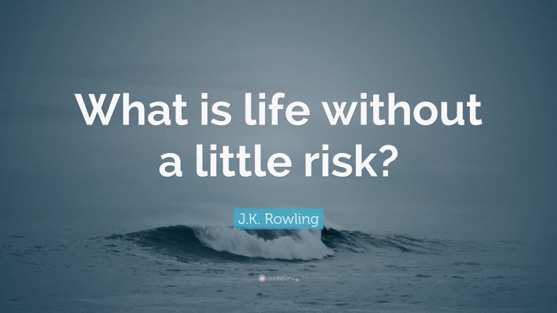 J.K. Rowling Quote: “What is life without a little risk?”