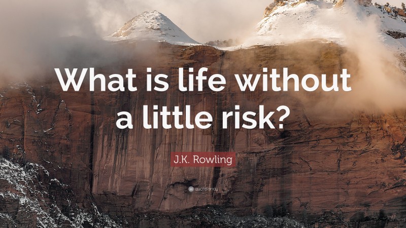 J.K. Rowling Quote: “What is life without a little risk?”