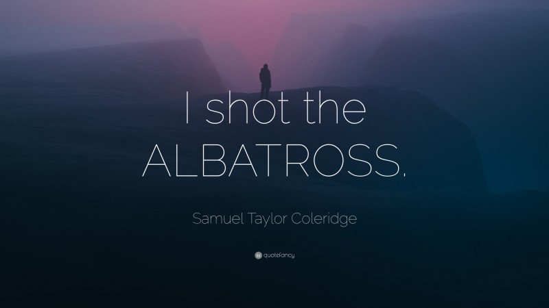 Samuel Taylor Coleridge Quote: “I shot the ALBATROSS.”