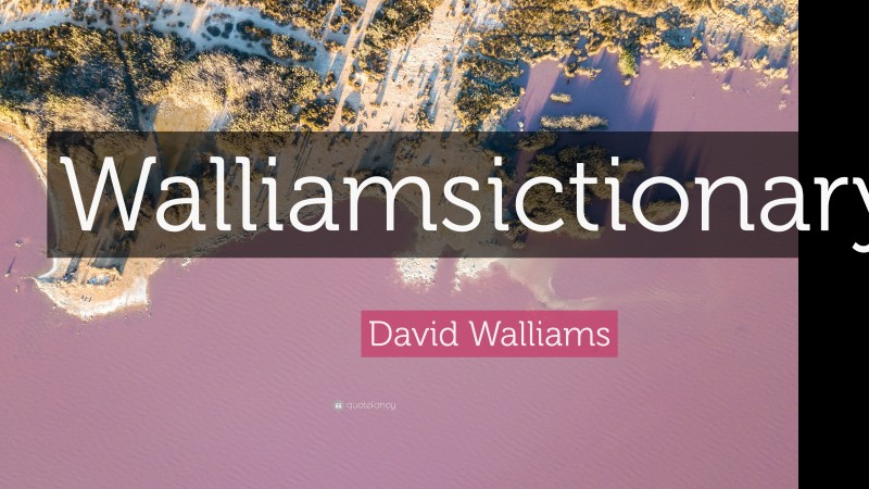 David Walliams Quote: “Walliamsictionary.”