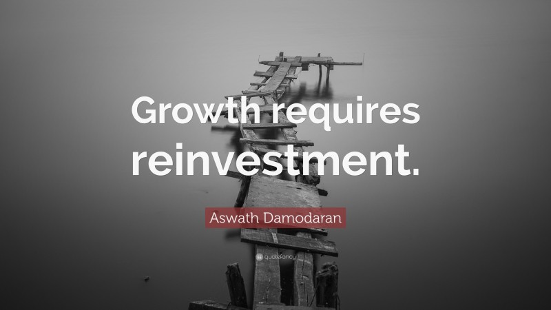 Aswath Damodaran Quote: “Growth requires reinvestment.”