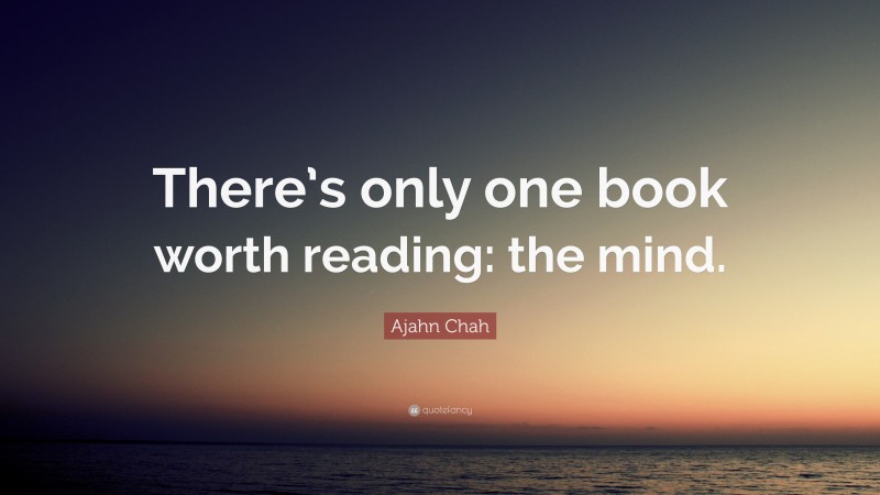 Ajahn Chah Quote: “There’s only one book worth reading: the mind.”