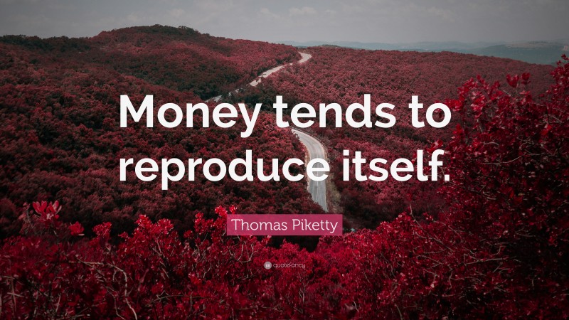 Thomas Piketty Quote: “Money tends to reproduce itself.”