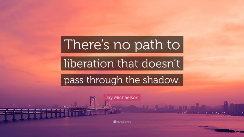 Jay Michaelson Quote: “There’s no path to liberation that doesn’t pass through the shadow.”