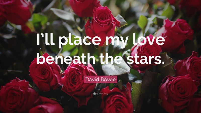 David Bowie Quote: “I’ll place my love beneath the stars.”