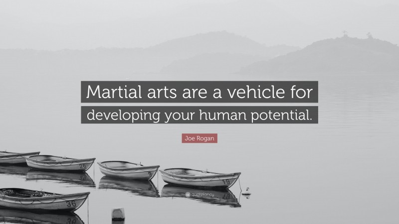 Joe Rogan Quote: “Martial arts are a vehicle for developing your human potential.”