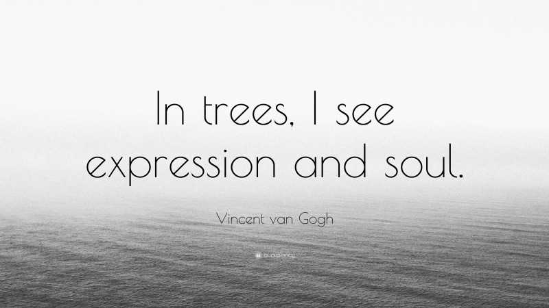 Vincent van Gogh Quote: “In trees, I see expression and soul.”