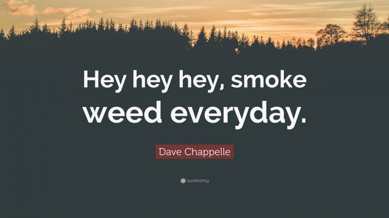 Dave Chappelle Quote: “Hey hey hey, smoke weed everyday.”