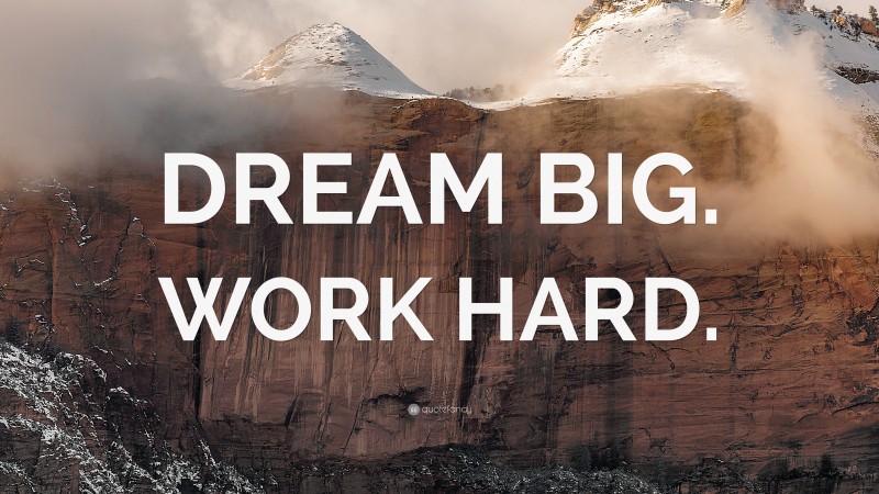 “DREAM BIG. WORK HARD.” — Desktop Wallpaper
